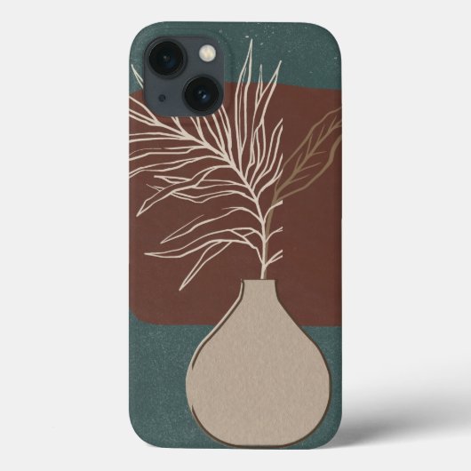 coque iphone dans les tons vert et marron (Verso)
