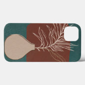 coque iphone dans les tons vert et marron (Verso (horizontal))