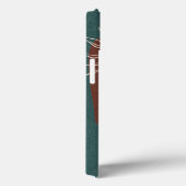 coque iphone dans les tons vert et marron (Verso / Droite)