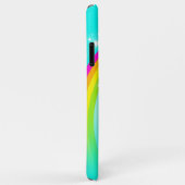 coque iphone d'aqua d'arc-en-ciel de nom de lettre (Dos/Droite)