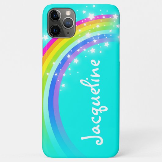 coque iphone d'aqua d'arc-en-ciel de nom de lettre (Dos)