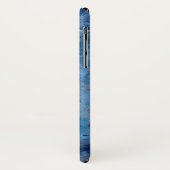 Coque iphone d'aquarelle bleu (Dos/Gauche)