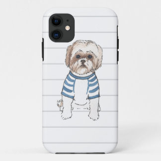 Coque iphone d'aquarelle de Shih Tzu