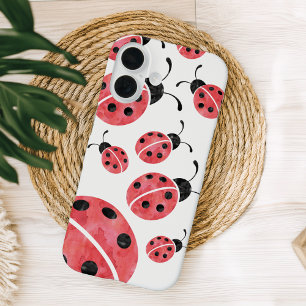 Coque iphone d'aquarelle Ladybug