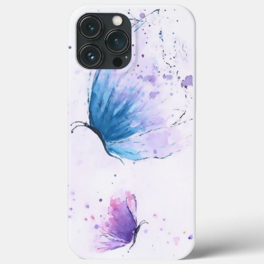 Coque iphone d'aquarelle papillon esthétique (Verso)