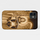 Coque iphone d'Arkhangel Michael - ton de sépia (Dos (Horizontal))