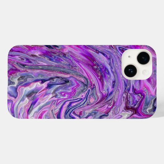 Coque iphone d'art Abstrait Lavender Wave (Verso (horizontal))