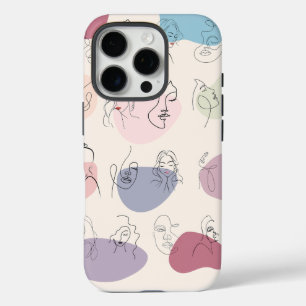 Coque iphone d'art branché Abstrait Woman Line