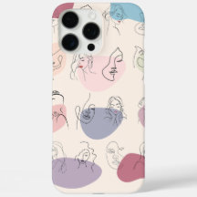 Coque iphone d'art branché Abstrait Woman Line