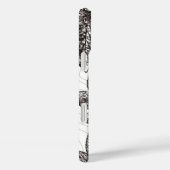 Coque iphone d'art de la ligne feuille dessinée à  (Verso / Droite)