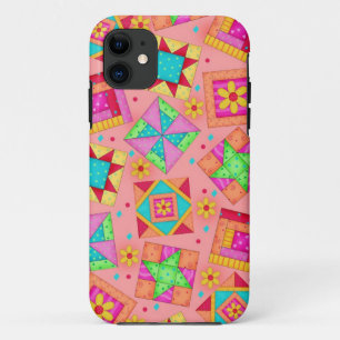 Coque iphone d'art de la surface de Corail Patchwo