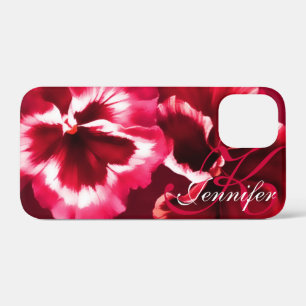 Coque iphone d'art floral à sansons rouges