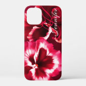 Coque iphone d'art floral à sansons rouges (Verso)