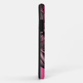 coque iphone d'art fractal métallique rose (Dos/Droite)
