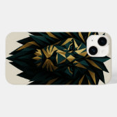 Coque iphone d'art Lion géométrique - Couverture A (Verso (horizontal))