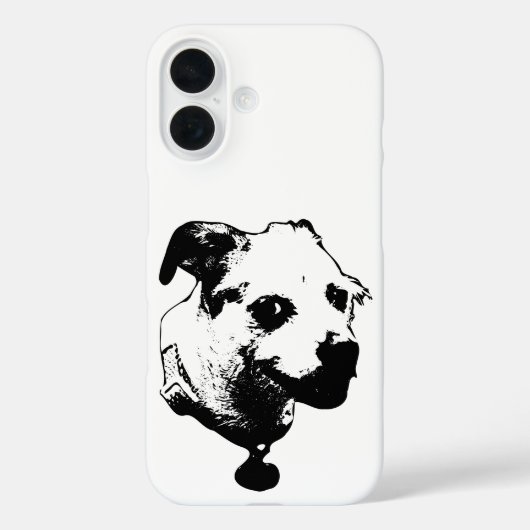 Coque iphone d'art Terrier Mix (Verso)