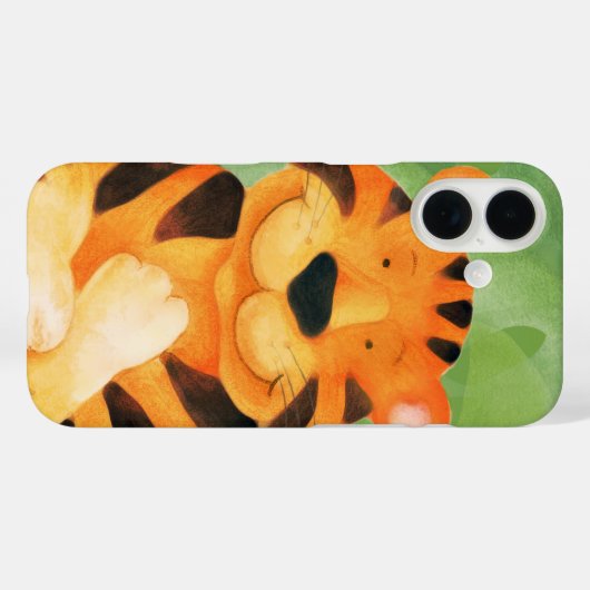 Coque iphone d'art tiger pour enfants (Verso (horizontal))