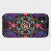 Coque iphone d'Aum d'art de fractale d'anges de (Dos (Horizontal))