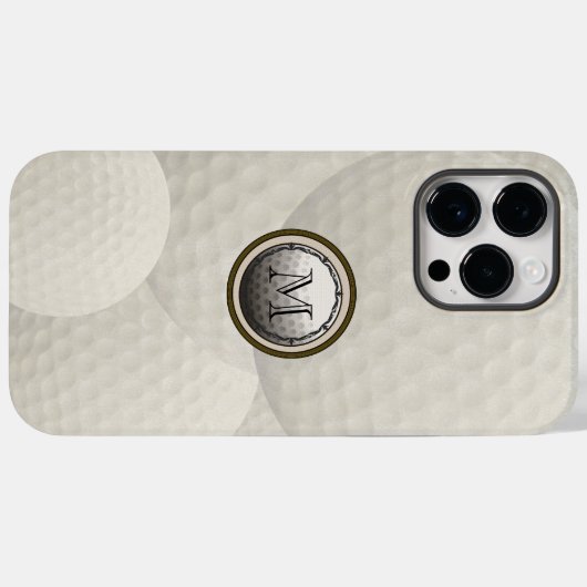 Coque iphone de balle de golf Monogram (Verso (horizontal))