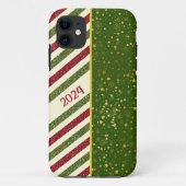 coque iphone de bande de Noël motif (Dos)