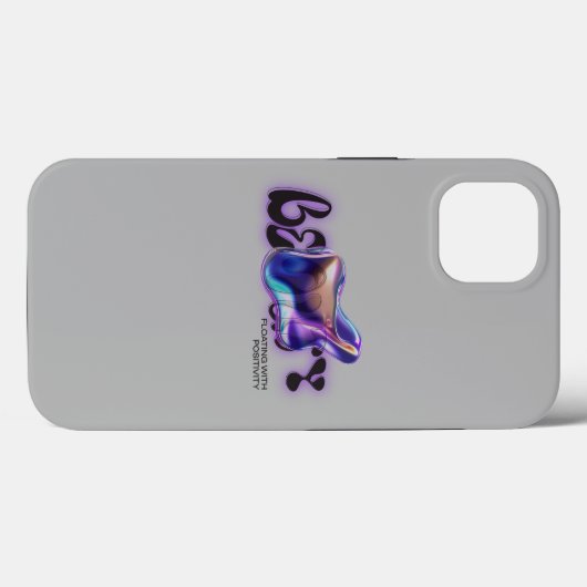 Coque iphone de beauté - Gris (Verso (horizontal))