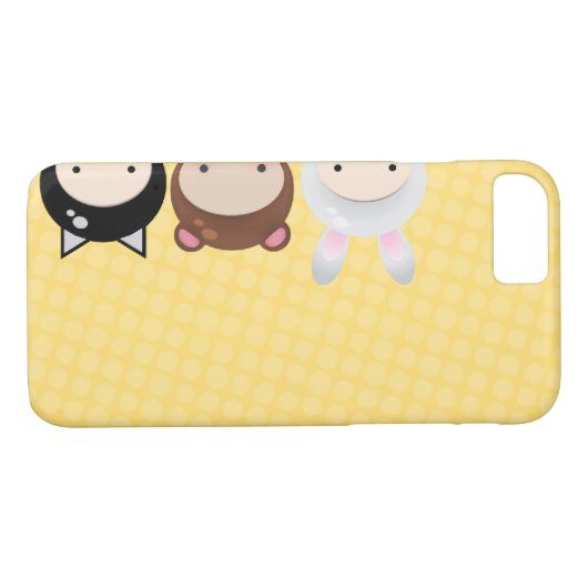Coque iphone de bébés de créature de Kawaii (Dos (Horizontal))