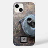 Coque iphone de bois de maçonnerie rustique (Verso)
