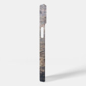 Coque iphone de bois de maçonnerie rustique (Verso / Droite)