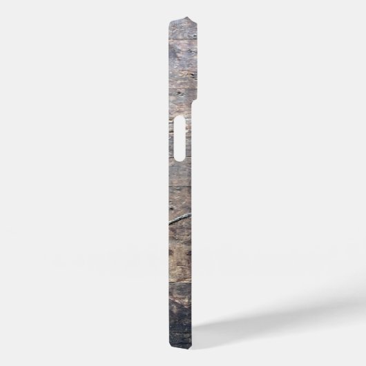Coque iphone de bois de maçonnerie rustique (Verso / Droite)