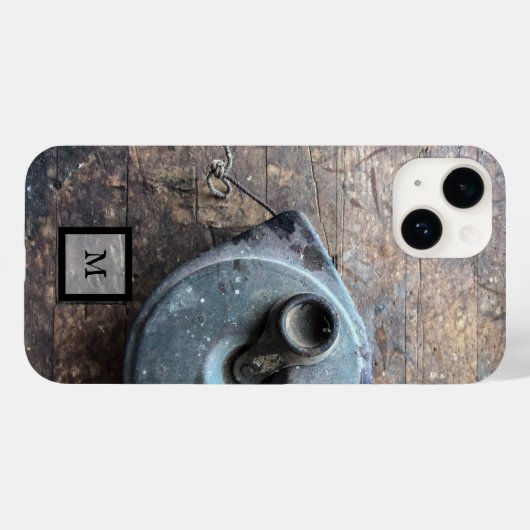 Coque iphone de bois de maçonnerie rustique (Verso (horizontal))