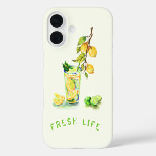 Coque iphone de boisson fraîche au citron