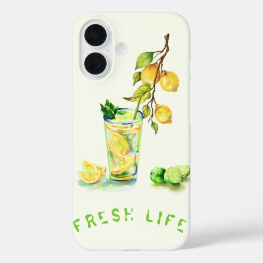 Coque iphone de boisson fraîche au citron (Verso)
