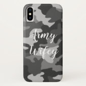 Coque iphone de Caméra gris hiver de l'Armée (Dos)