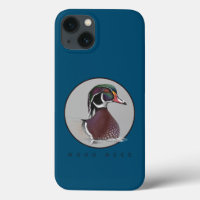 Coque iphone de canard à bois