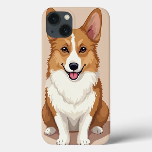 Coque iphone de caractères de corgi gallois (Verso)