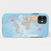 coque iphone de carte du monde (Dos (Horizontal))