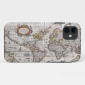 Coque iphone de carte du monde antique (Dos (Horizontal))