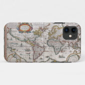 Coque iphone de carte du monde antique (Dos (Horizontal))