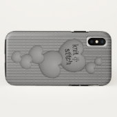 Coque iphone de cascade GRIS de Knit de Hearts❤ (Dos (Horizontal))