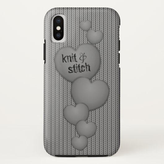 Coque iphone de cascade GRIS de Knit de Hearts❤ (Dos)