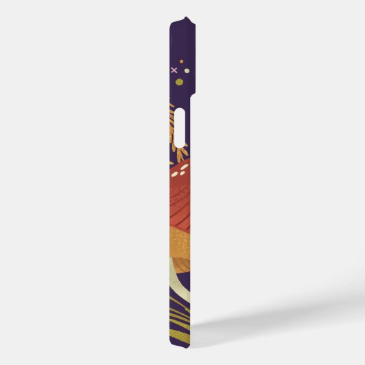 Coque iphone de champignons de forêt violette (Verso / Droite)