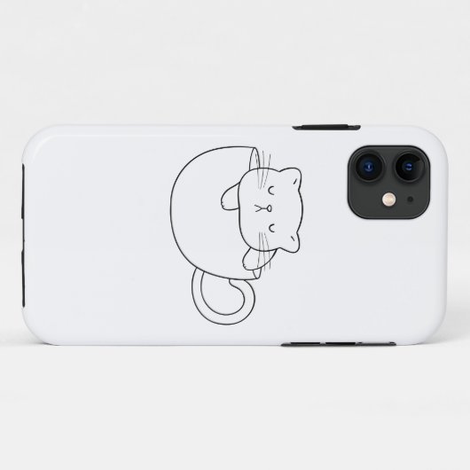 Coque iphone de chat mignon (Dos (Horizontal))