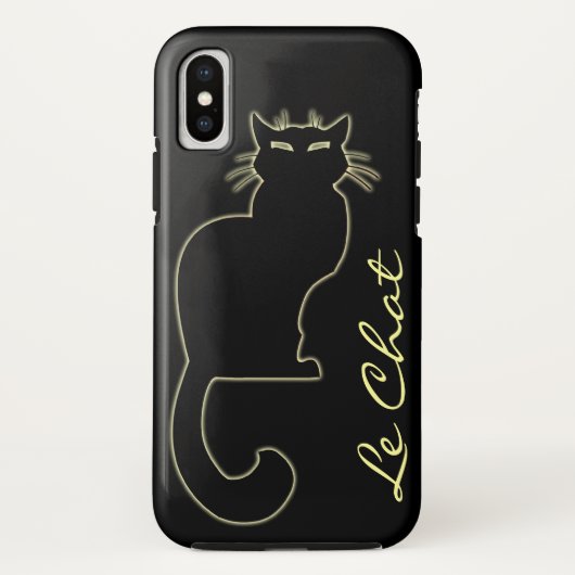 Coque iphone de chat noir Amoureux des chats Le Co (Dos)