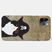 Coque iphone de chat pirate (Dos (Horizontal))