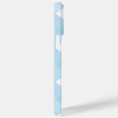 Coque iphone de chèque moderne bleu personnalisé (Verso / Droite)