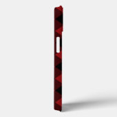 Coque iphone de chèque noir et rouge (Verso / Droite)