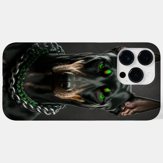 Coque iphone de chien - Dobermann (Verso (horizontal))