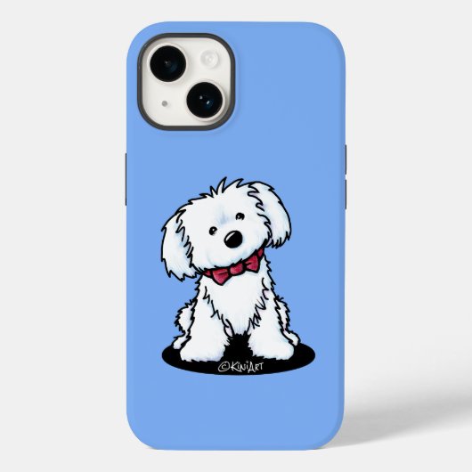 Coque iphone de chien maltais (Verso)