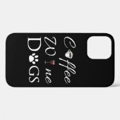 Coque iphone de chiens de vin de café (Verso (horizontal))