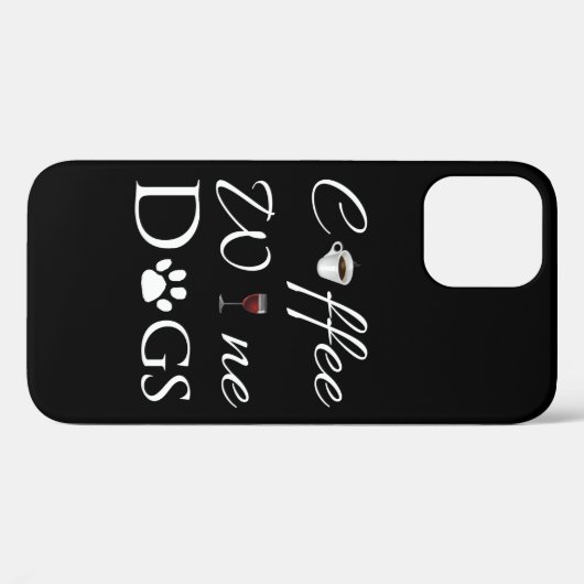 Coque iphone de chiens de vin de café (Verso (horizontal))